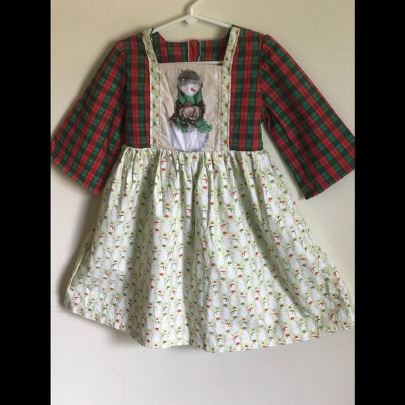 1970’s Handmade Vintage Snowman Gingham dress - Picture 8 of 8